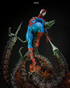 Spiderman Vs Octa Sculpture thumbnail 5