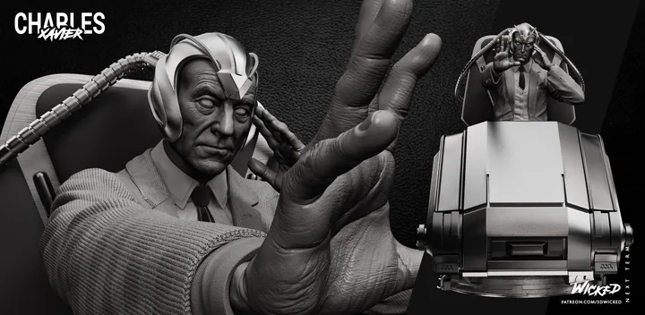 Charles Xavier Sculpture