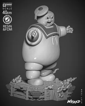 Mr Stay Puft Sculpture thumbnail 2