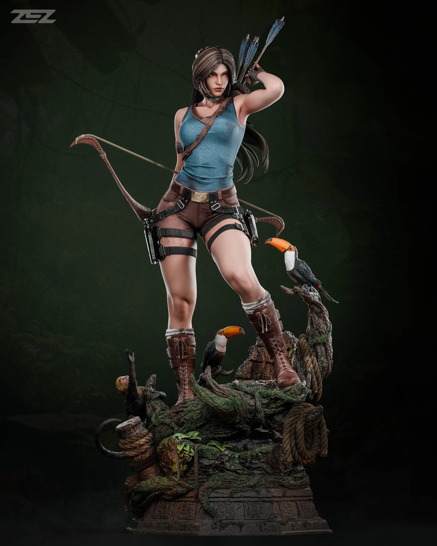 Lara Croft Sculpture