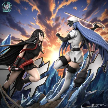 Akame and Esdeath Diorama thumbnail 2