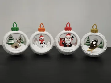 Christmas Scene Baubles thumbnail 1