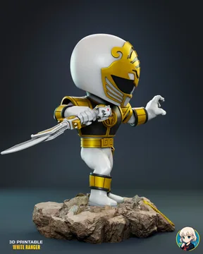 White Ranger Chibi thumbnail 4