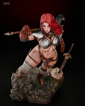 Red Sonja Sculpture thumbnail 5