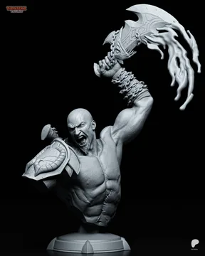 Kratos Bust thumbnail 3