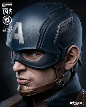 Captain America Bust thumbnail 6