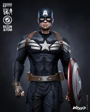 Captain America Sculpture thumbnail 4
