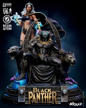 Black Panther and Storm Diorama thumbnail 1