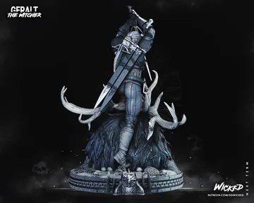 Geralt de Rivia Sculpture thumbnail 5