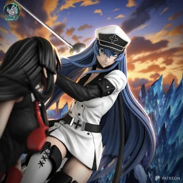 Akame and Esdeath Diorama thumbnail 5