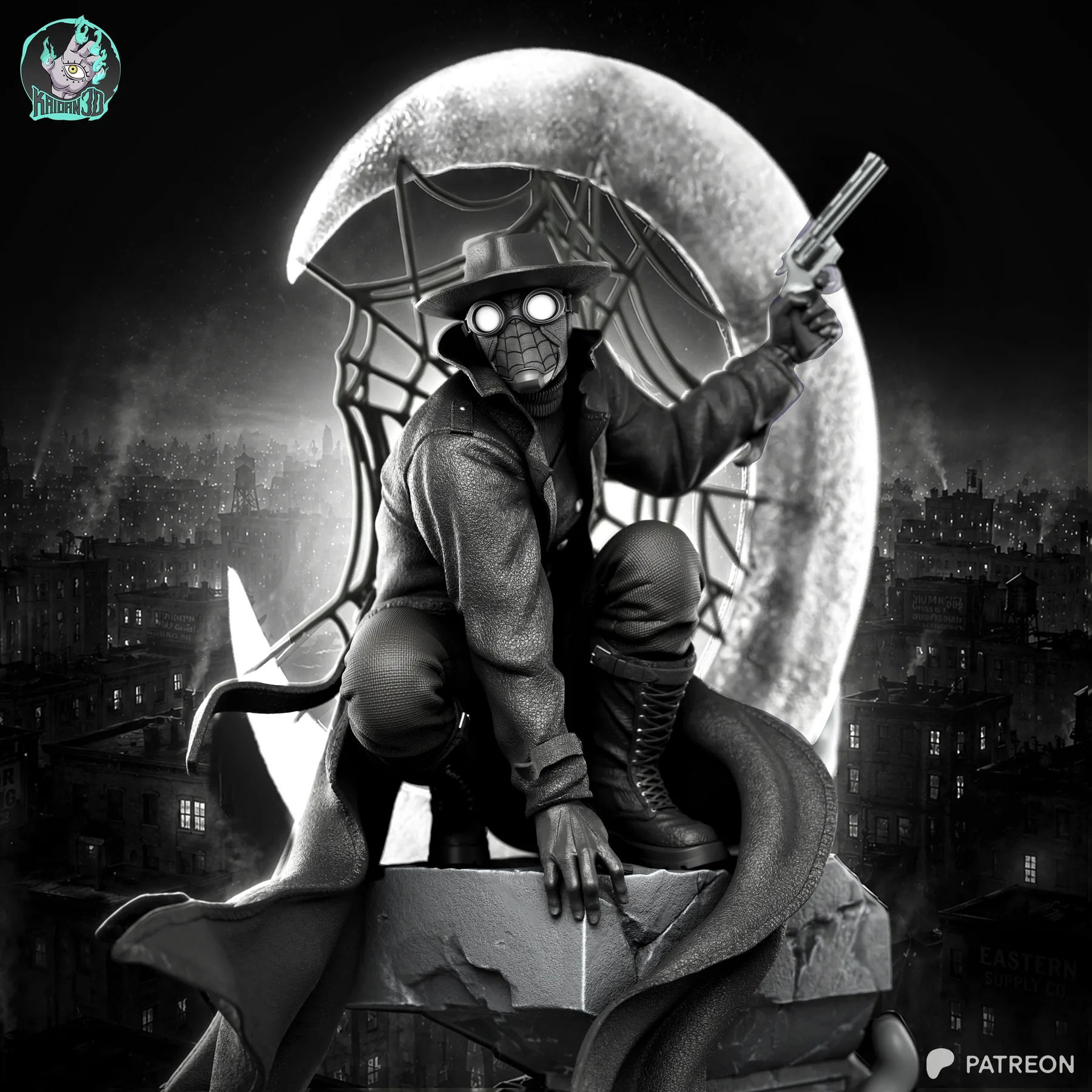 Spider-Man Noir Sculpture