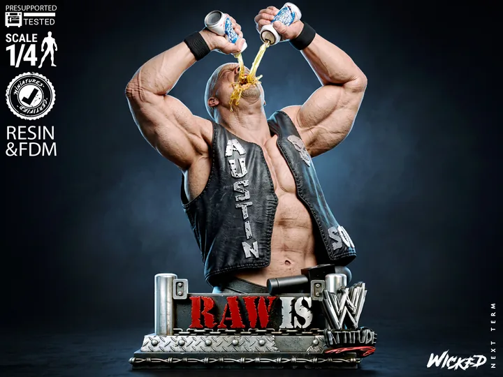Wicked WILDCARD Steve Austin Bust