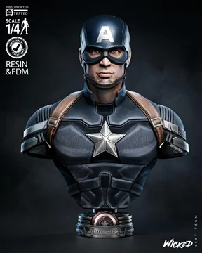 Captain America Bust thumbnail 2