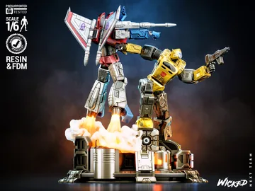 Wicked August 2026 Term Tranformers Bumbublee and Starscream Diorama thumbnail 2
