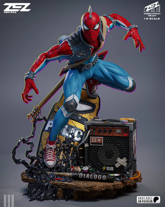 Spider-Punk Sculpture