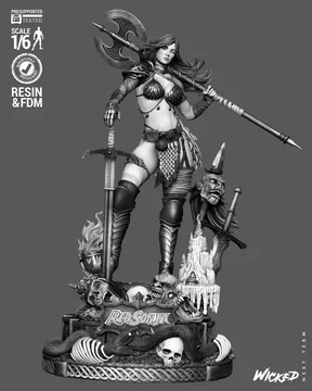 Red Sonja Sculpture thumbnail 2