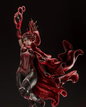 Scarlet Witch Sculpture thumbnail 6