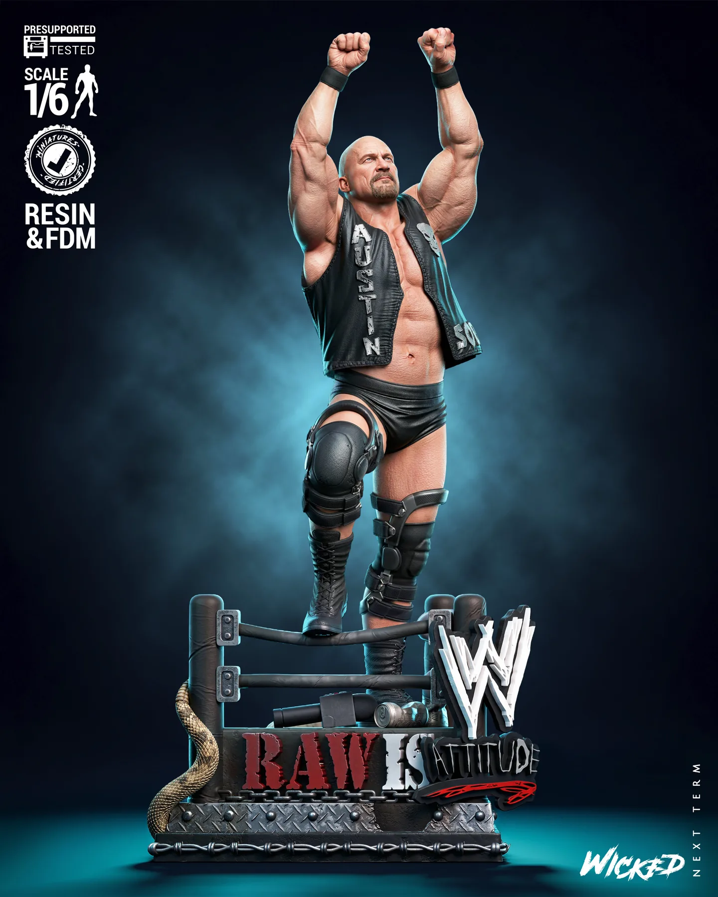 Wicked WILDCARD Steve Austin Sculpture