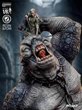 Legolas Vs Troll Diorama thumbnail 3