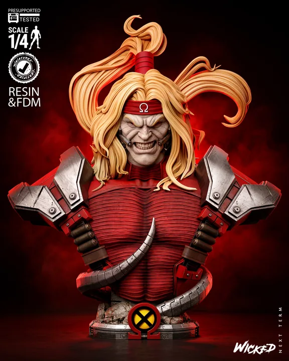 Omega Red Portrait Bust