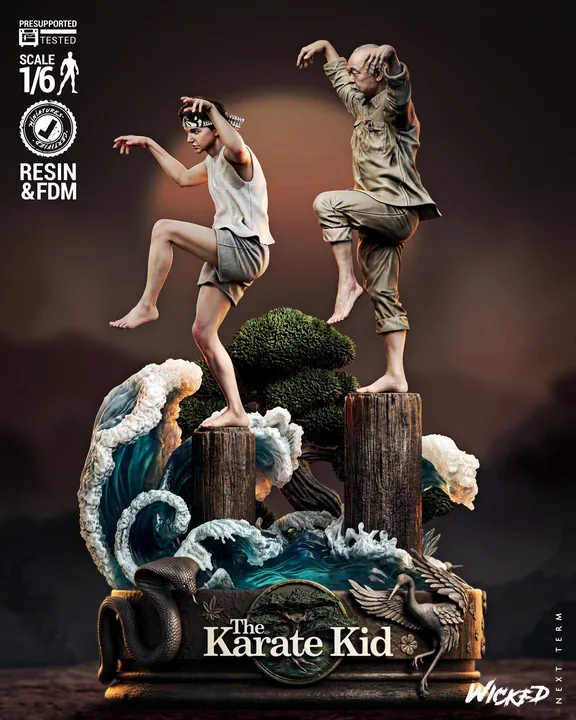 Larusso and Miyagi Diorama