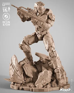 Master Chief Sculpture thumbnail 1
