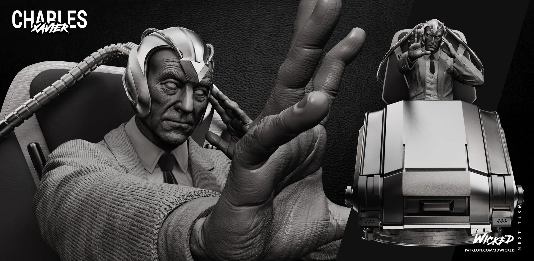 Charles Xavier Sculpture