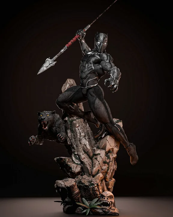 Black Panther Sculpture