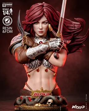 Red Sonja Portrait Bust thumbnail 1