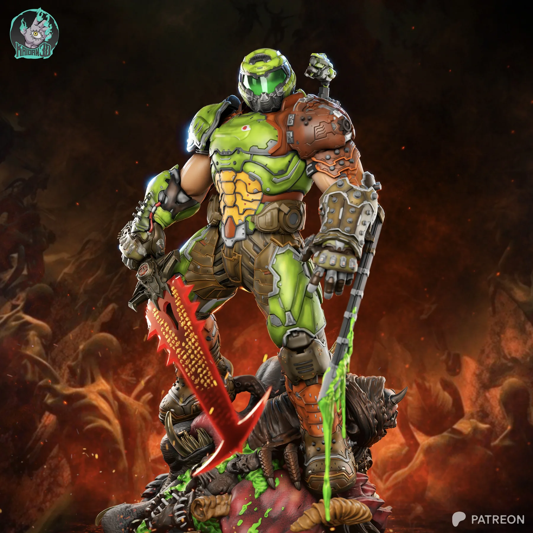 Doom Slayer Sculpture