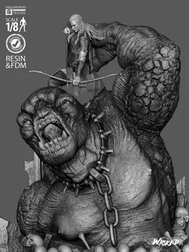 Legolas Vs Troll (Lite Version) Diorama thumbnail 5