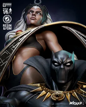 Black Panther and Storm Diorama thumbnail 5