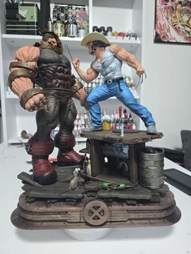 Wolverine & Juggernaut Diorama thumbnail 2