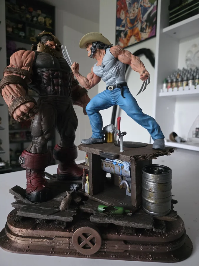 Wolverine & Juggernaut Diorama